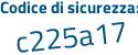 Il Codice di sicurezza è c poi 4d1b4a il tutto attaccato senza spazi