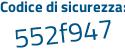 Il Codice di sicurezza è c poi 398177 il tutto attaccato senza spazi