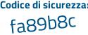 Il Codice di sicurezza è 5b1 poi ca82 il tutto attaccato senza spazi
