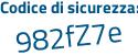 Il Codice di sicurezza è fa38463 il tutto attaccato senza spazi