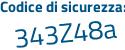 Il Codice di sicurezza è b52Z77e il tutto attaccato senza spazi
