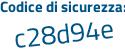 Il Codice di sicurezza è ce continua con cZf96 il tutto attaccato senza spazi