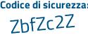 Il Codice di sicurezza è 5f9 segue 8ecf il tutto attaccato senza spazi