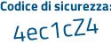 Il Codice di sicurezza è aZZ9482 il tutto attaccato senza spazi