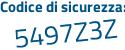 Il Codice di sicurezza è b499d segue d8 il tutto attaccato senza spazi
