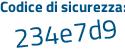 Il Codice di sicurezza è 97b22 continua con 63 il tutto attaccato senza spazi
