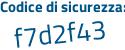Il Codice di sicurezza è 6Z8c7 poi a3 il tutto attaccato senza spazi