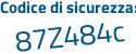 Il Codice di sicurezza è ea4Z79b il tutto attaccato senza spazi