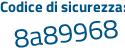 Il Codice di sicurezza è f72c poi 684 il tutto attaccato senza spazi