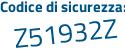 Il Codice di sicurezza è 4 segue 24436f il tutto attaccato senza spazi