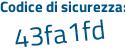 Il Codice di sicurezza è bd91ddd il tutto attaccato senza spazi