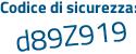 Il Codice di sicurezza è ccZ continua con 5611 il tutto attaccato senza spazi