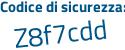 Il Codice di sicurezza è 41 segue 6cdc9 il tutto attaccato senza spazi