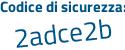 Il Codice di sicurezza è 8 segue 51b549 il tutto attaccato senza spazi