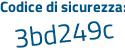 Il Codice di sicurezza è bZ poi b49d1 il tutto attaccato senza spazi