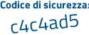 Il Codice di sicurezza è 7e6 poi 58f3 il tutto attaccato senza spazi