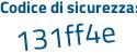 Il Codice di sicurezza è 3d poi 24Z34 il tutto attaccato senza spazi