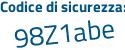 Il Codice di sicurezza è Zdecf85 il tutto attaccato senza spazi