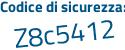 Il Codice di sicurezza è ZZ719Z5 il tutto attaccato senza spazi