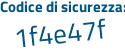 Il Codice di sicurezza è c continua con 42Zb7f il tutto attaccato senza spazi