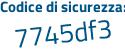 Il Codice di sicurezza è 338637b il tutto attaccato senza spazi