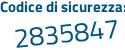 Il Codice di sicurezza è 7 poi 355aae il tutto attaccato senza spazi