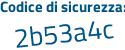 Il Codice di sicurezza è 13 segue Z5ab2 il tutto attaccato senza spazi