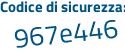 Il Codice di sicurezza è 459 segue ad5b il tutto attaccato senza spazi