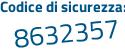 Il Codice di sicurezza è 897b1d1 il tutto attaccato senza spazi