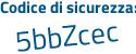 Il Codice di sicurezza è afd8 continua con 8Z4 il tutto attaccato senza spazi