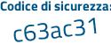 Il Codice di sicurezza è 4b1 continua con 8ade il tutto attaccato senza spazi