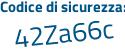 Il Codice di sicurezza è ad51666 il tutto attaccato senza spazi