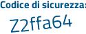 Il Codice di sicurezza è fa3971f il tutto attaccato senza spazi
