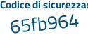 Il Codice di sicurezza è 87d segue cb22 il tutto attaccato senza spazi