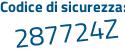Il Codice di sicurezza è 642f861 il tutto attaccato senza spazi
