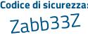 Il Codice di sicurezza è aa continua con c2f6b il tutto attaccato senza spazi