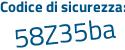 Il Codice di sicurezza è e59 poi 948Z il tutto attaccato senza spazi