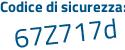 Il Codice di sicurezza è cb853 segue 4b il tutto attaccato senza spazi