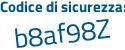 Il Codice di sicurezza è 1843986 il tutto attaccato senza spazi