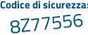 Il Codice di sicurezza è 3ebZ2 continua con 3e il tutto attaccato senza spazi