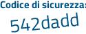 Il Codice di sicurezza è d5e segue d266 il tutto attaccato senza spazi