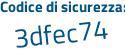 Il Codice di sicurezza è a segue cc975d il tutto attaccato senza spazi