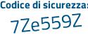 Il Codice di sicurezza è 44 segue bae3b il tutto attaccato senza spazi