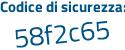 Il Codice di sicurezza è 2aZ continua con 4c44 il tutto attaccato senza spazi