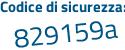 Il Codice di sicurezza è e2Zfdfd il tutto attaccato senza spazi