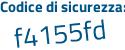 Il Codice di sicurezza è 4a poi 8bfc6 il tutto attaccato senza spazi