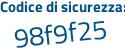 Il Codice di sicurezza è 3c383ad il tutto attaccato senza spazi