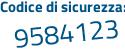 Il Codice di sicurezza è 7 segue 76874f il tutto attaccato senza spazi