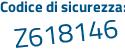 Il Codice di sicurezza è 9 continua con 27Zb65 il tutto attaccato senza spazi