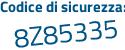 Il Codice di sicurezza è 1c continua con 13dbc il tutto attaccato senza spazi